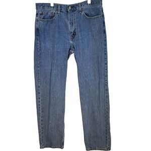 Levi's 550 Mens Jeans 36 X 34 Blue Denim Mid-Rise Relaxed Fit Straight Leg M1648
